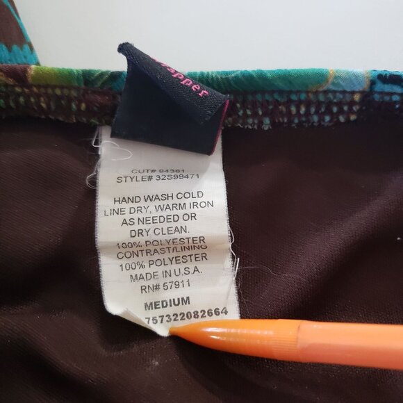 Y2K 90s Wrapper Floral A-Line Skirt Ruffled Hem Size M USA Boho Cottagecore - Picture 5 of 5